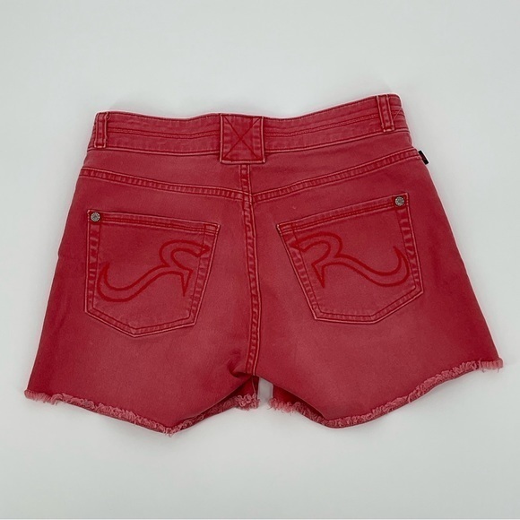 Rock&Republic Bonnaroo Red Denim Shorts Size6 F26 - Picture 3 of 7